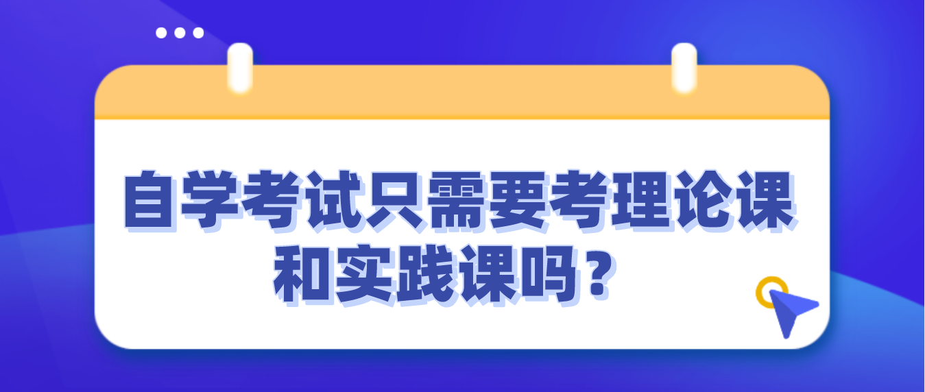 自学考试只需要考理论课和实践课吗？(图1)