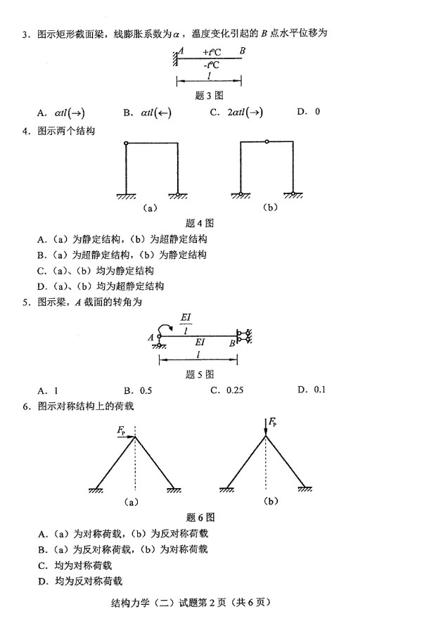 2019年4月自考02439结构力学（二）真题(图2)